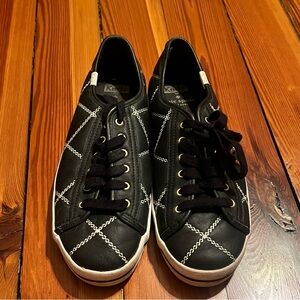 Kate Spade Keds Black Quilted Leather Shoes